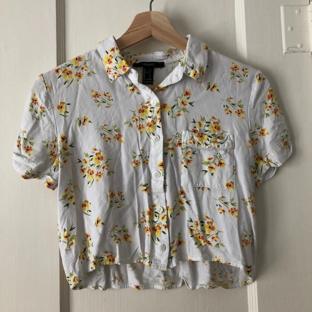 Forever 21 Floral Crop Top